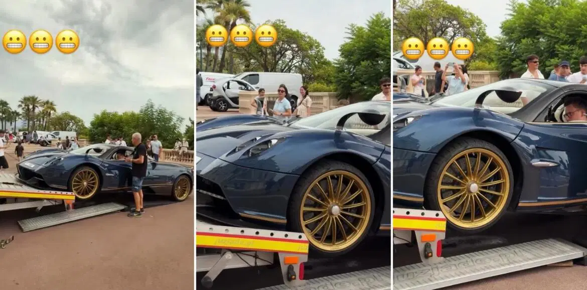 Luxury on the Line: Pagani Huayra Roadster Plunges from Delivery Truck in Monaco